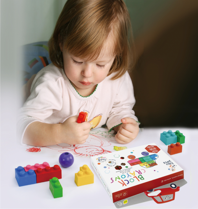 Creioane cerate interconectabile Block Crayons - Dinozaur T-Rex, Haku Yoka [3]