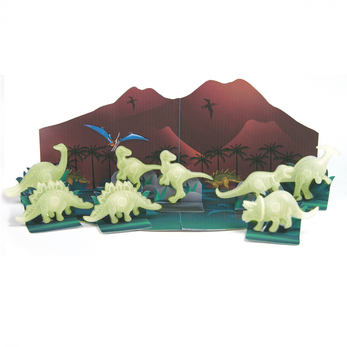 Decoratiuni de perete fosforescente - Dinozauri 3D [4]