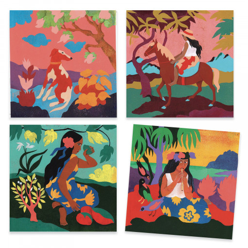Inspired by Paul Gauguin, pictura Polynesia, Djeco [2]