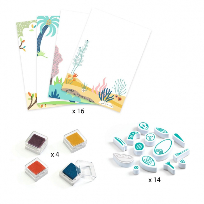 Joc creativ cu stampile Animale surprinzatoare, Djeco [2]