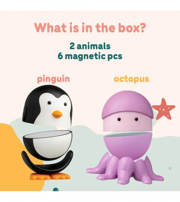 Joc cu magneti Magimals Pinguin si caracatita [7]