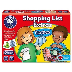 Joc educativ in limba engleza Shopping List Cloths Lista de cumparaturi Haine Orchard Toys [1]