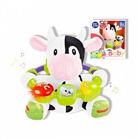 Jucarie interactiva bebe cu activitati si lumini 20 cm - Vacuta [3]