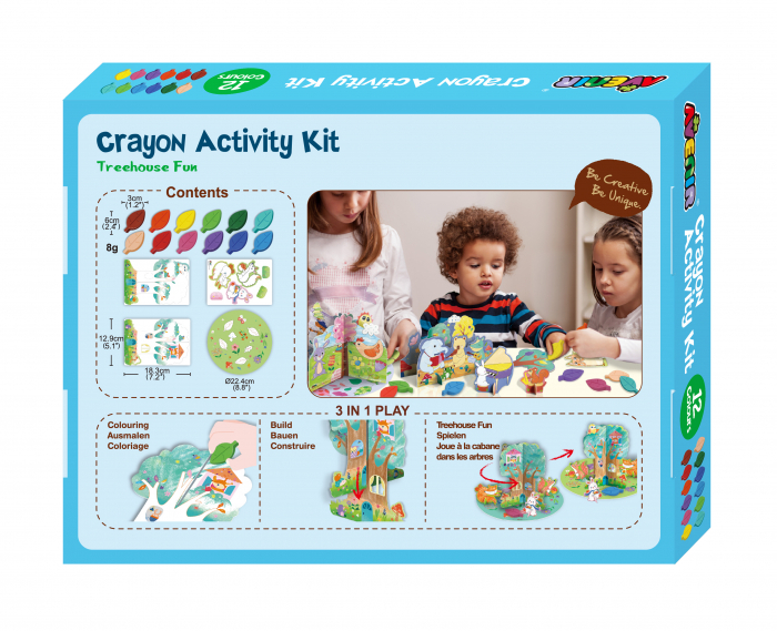 Kit de activitati cu creioane colorate - Distractie in casuta din copac [2]
