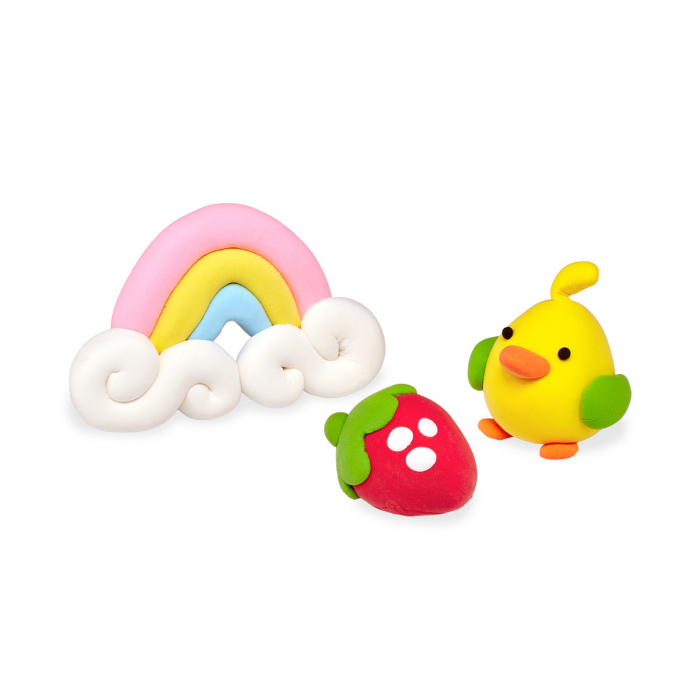 Kit DIY Creatibles - plastilina cu uscare la aer - set de 12 culori si 3 ustensile [2]