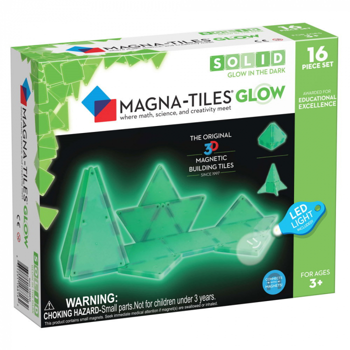 Magna-Tiles Glow, set magnetic fosforescent [4]