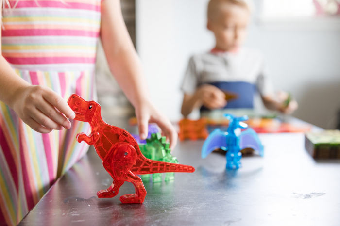 Magna Tiles Dino World, set magnetic 40 de piese [5]