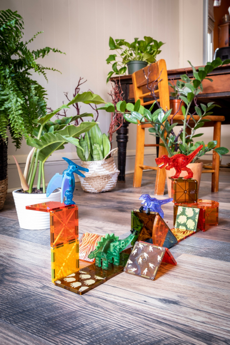 Magna Tiles Dino World, set magnetic 40 de piese [2]