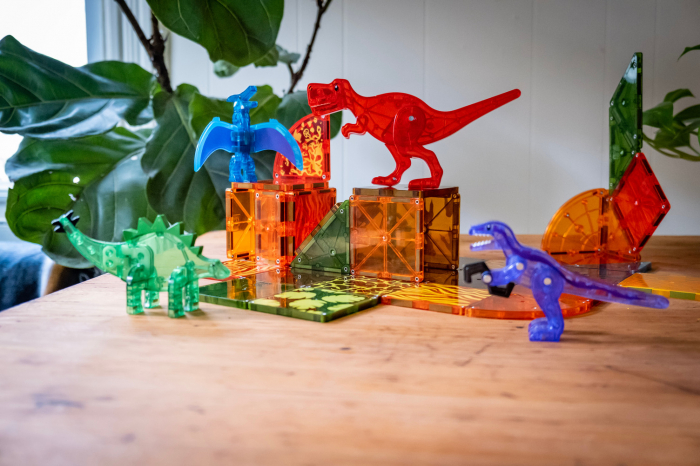 Magna Tiles Dino World, set magnetic 40 de piese [7]