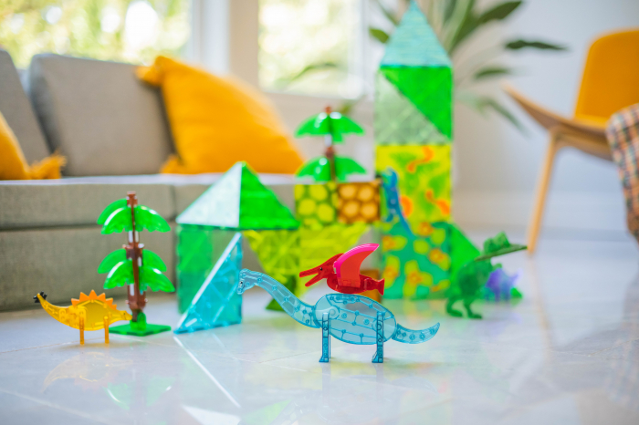 Magna-Tiles Dino World XL, set magnetic 50 de piese [5]