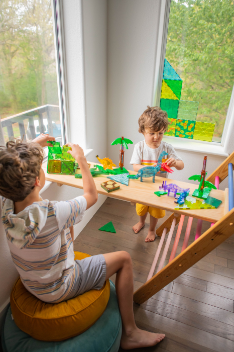 Magna-Tiles Dino World XL, set magnetic 50 de piese [4]