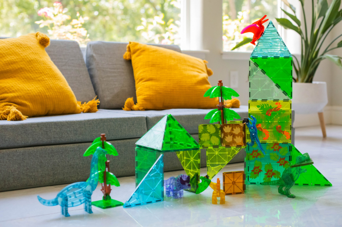 Magna-Tiles Dino World XL, set magnetic 50 de piese [6]