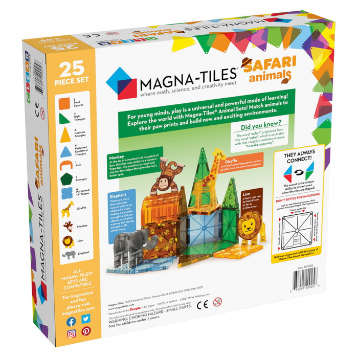 Magna-Tiles Safari Animals, set magnetic [5]