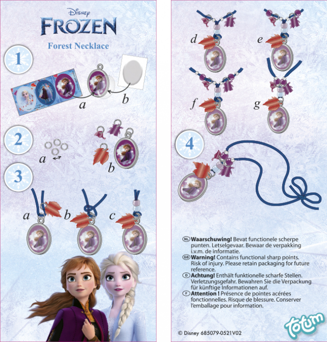 Mini set creativ DIY Colier cu frunze Disney Frozen [4]
