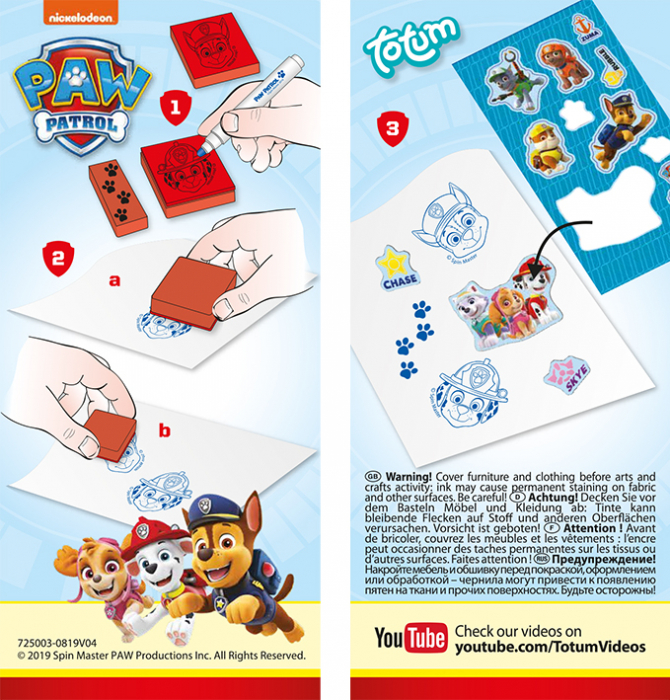 Mini set creativ Stampile Paw Patrol, Patrula Catelusilor [4]