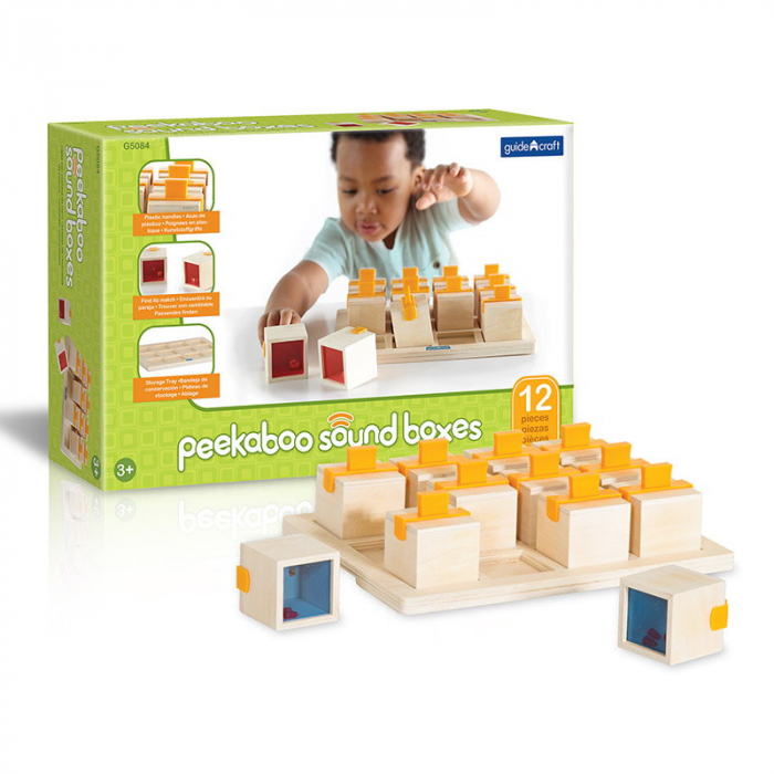Peekaboo Sound Boxes cutiute cu sunete, Guidecraft [1]