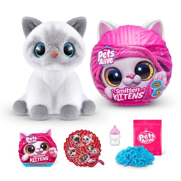 Pets Alive - Jucarie de plus interactiva pisica cu accesorii supriza, Smitten Kittens [9]