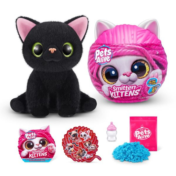 Pets Alive - Jucarie de plus interactiva pisica cu accesorii supriza, Smitten Kittens [5]