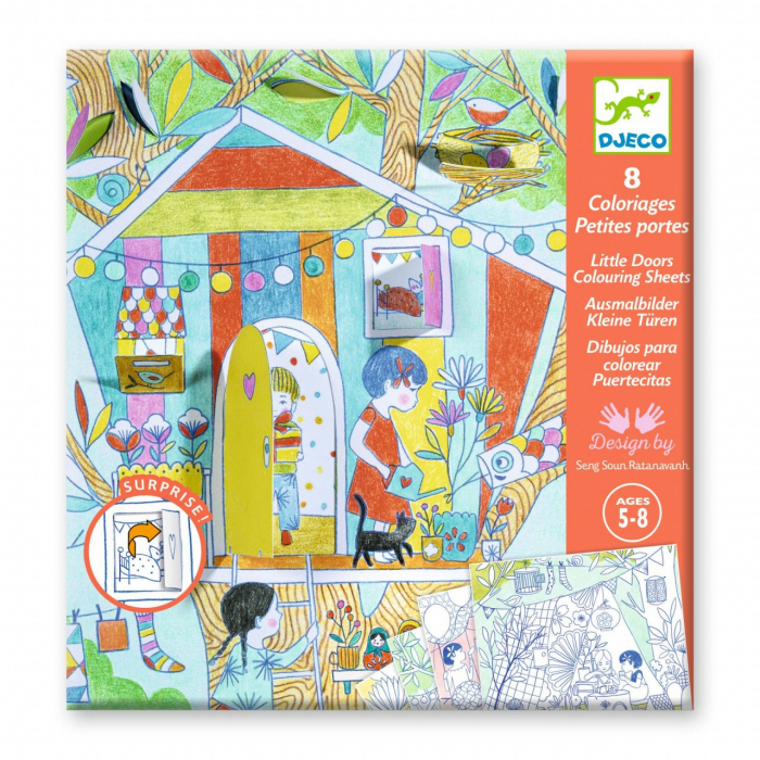 Planse de colorat cu surprize Jocurile Ninei, Djeco [1]