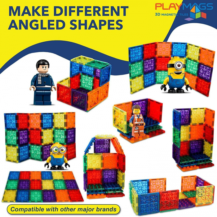 Playmags set placi magnetice compatibile Lego - caramizi mari [4]