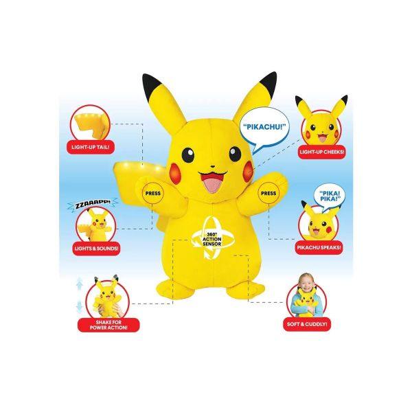 Pokemon - Jucarie de plus cu functii, Pikachu (Power Action) [4]