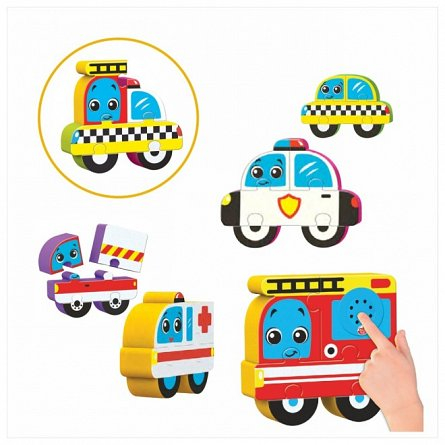 Puzzle blocks cu sunete - Vehicule [2]