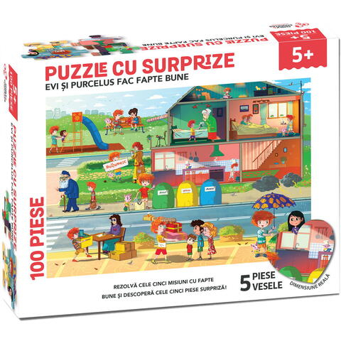 Puzzle cu surprize - Evi si Purcelus fac fapte bune [1]