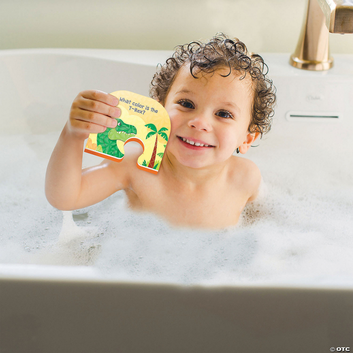 Puzzle de baie pentru bebeluși, cu piese mari de spumă, dinozaurii rapizi - Dinosaur Bath Puzzle [4]