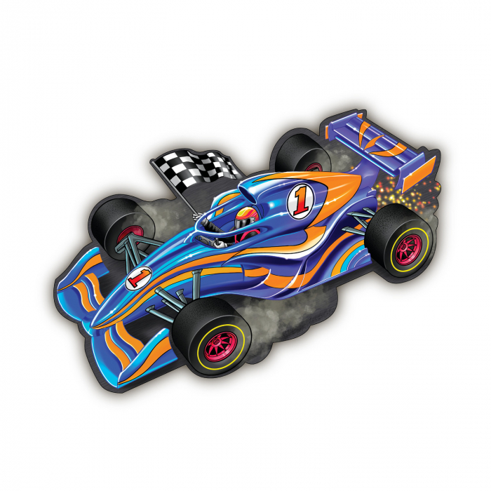 Puzzle de podea in forma de masina de curse, Racecar Floor Puzzle [3]