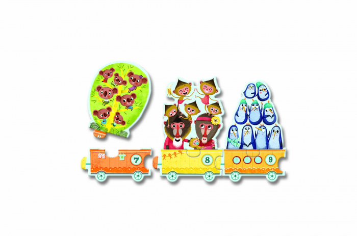 Puzzle Djeco Trenuletul cu animale numarate [2]