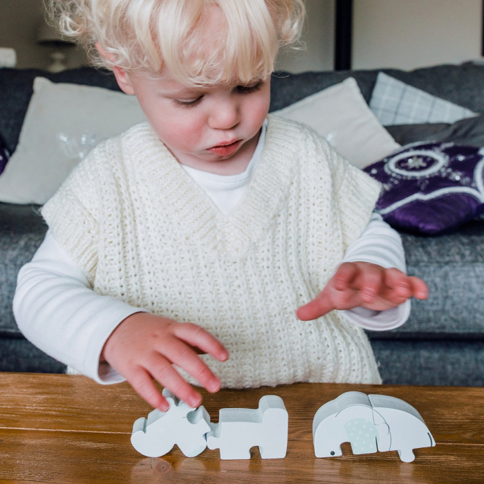 Puzzle elefant din lemn, Orange Tree Toys [5]