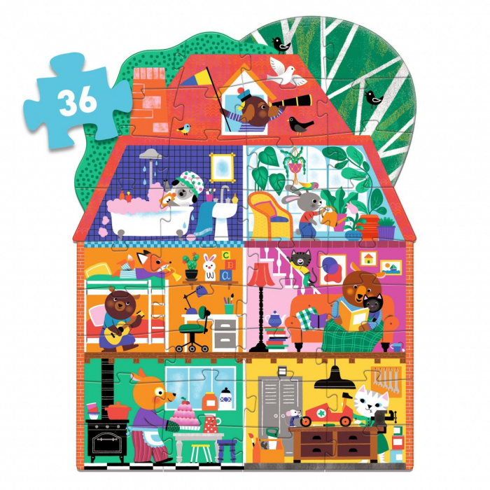 Puzzle gigant Casa micilor prieteni, Djeco [4]