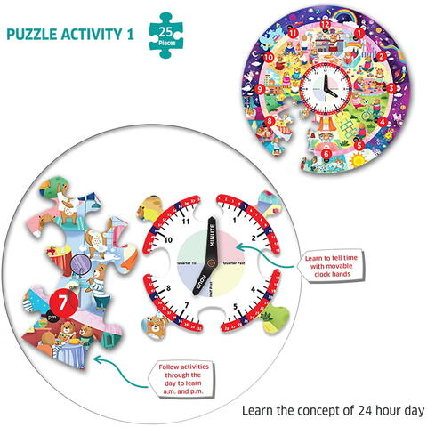 Puzzle - Invatam ceasul cu ursuletul [2]
