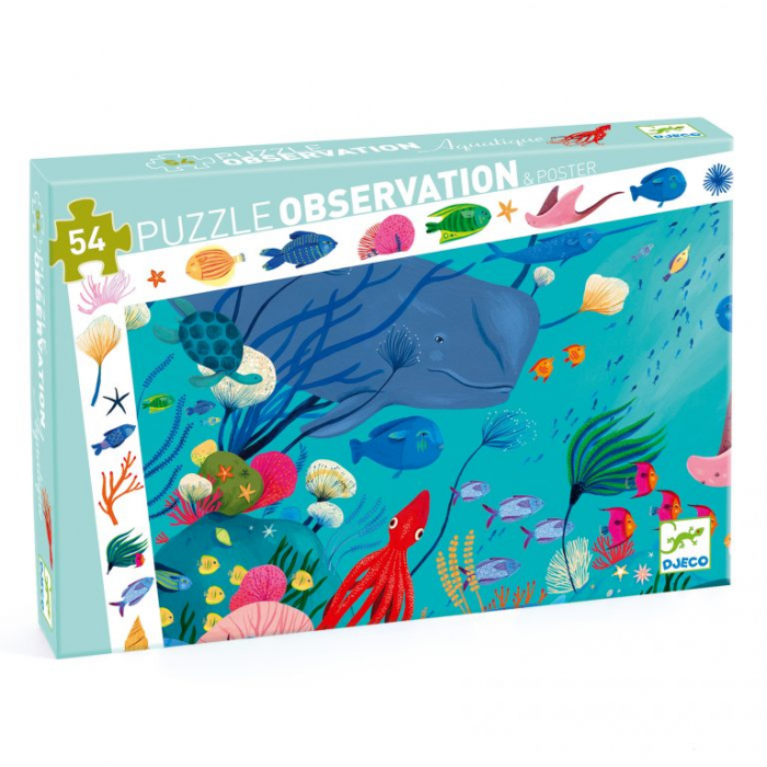 Puzzle observatie Djeco, Acvatic [7]