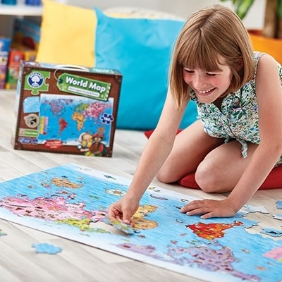 Puzzle si poster Harta lumii Orchard Toys [4]