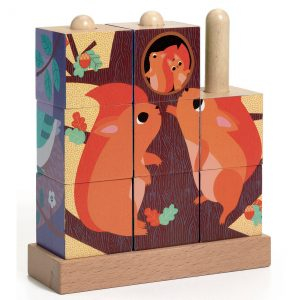 Puzzle vertical cu cuburi Djeco, Puzz-Up Forest [1]
