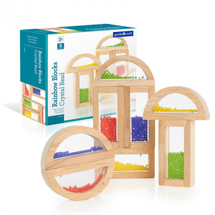 Rainbow Blocks cu margele colorate, Guidecraft [1]