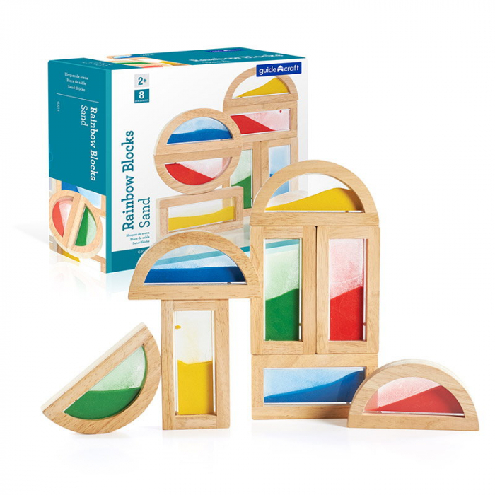 Rainbow Blocks cu nisip colorat, Guidecraft [1]