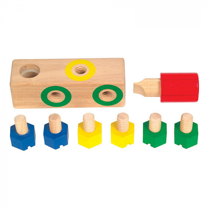 Screw Block, joc de indemanare cu suruburi, Guidecraft [4]