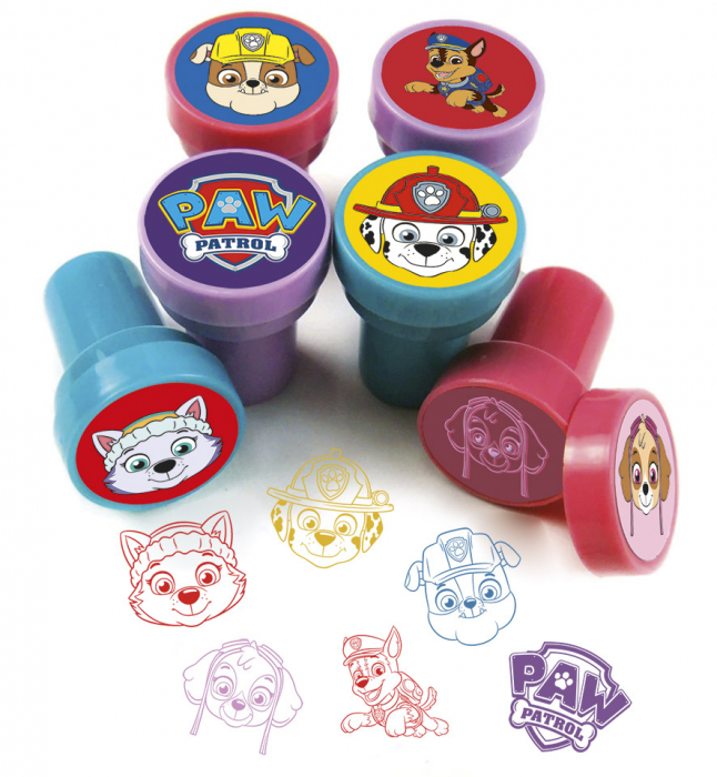 Set 12 stampile Paw Patrol, Patrula Catelusilor cu tus propriu [4]