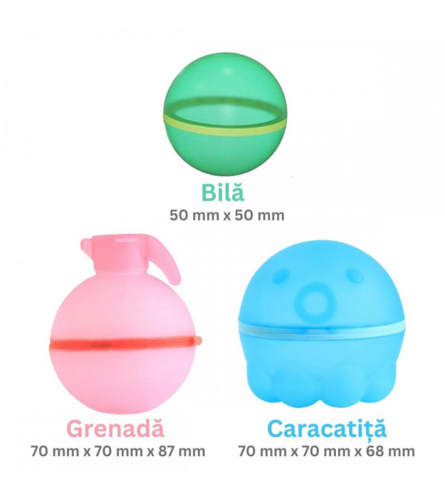 Set 6 baloane cu apă, din silicon, reutilizabile [3]