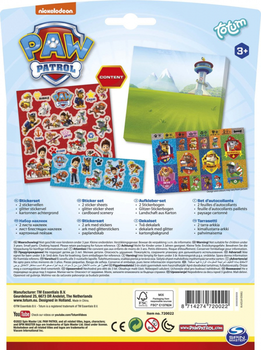 Set abtibilduri cu Paw Patrol, Patrula Catelusilor [4]