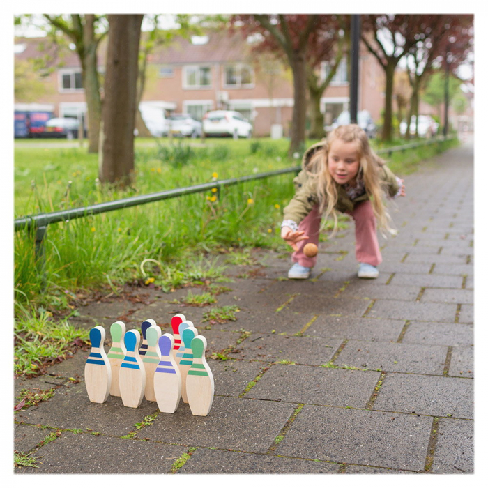 Set Bowling din lemn FSC, BS Toys [3]