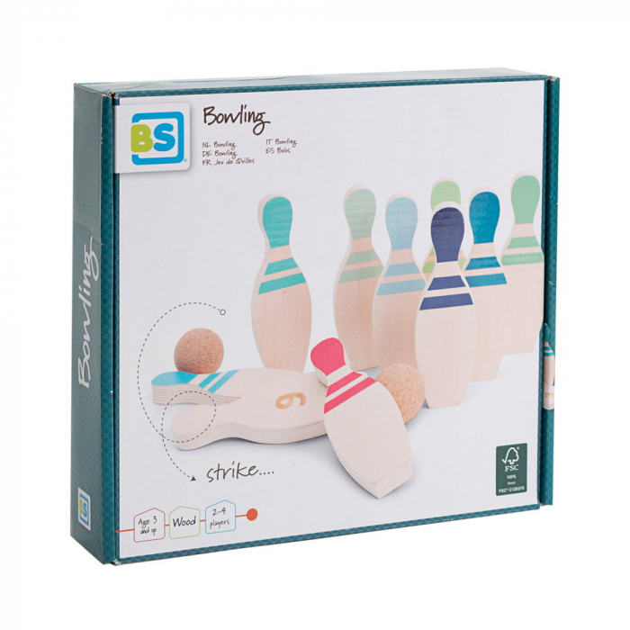 Set Bowling din lemn FSC, BS Toys [6]