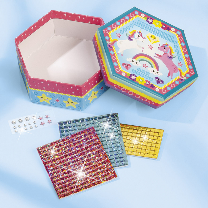 Set creativ 2 in 1, Bratari si cutie de bijuterii cu unicorni [2]