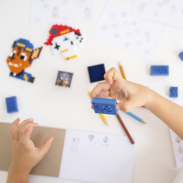 Set creativ 2 in 1, Set stampile si margele de calcat Paw Patrol, Patrula Catelusilor [5]