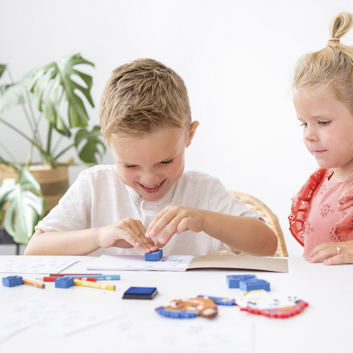 Set creativ 2 in 1, Set stampile si margele de calcat Paw Patrol, Patrula Catelusilor [9]