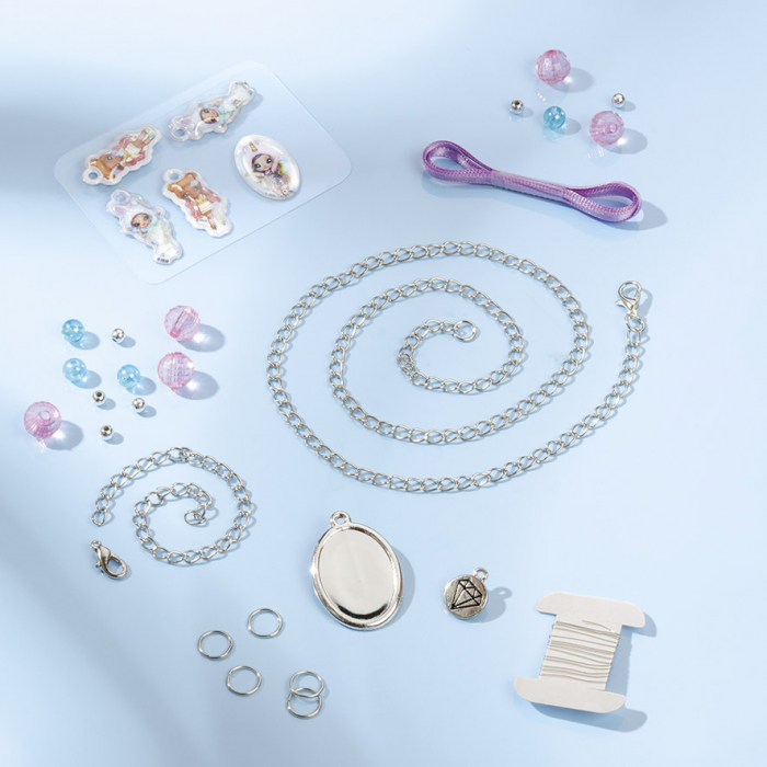 Set creativ 3 in 1, Tablouri cu diamante, Cutie de bijuterii si set de bijuterii Na!Na!Na! Surprise [4]
