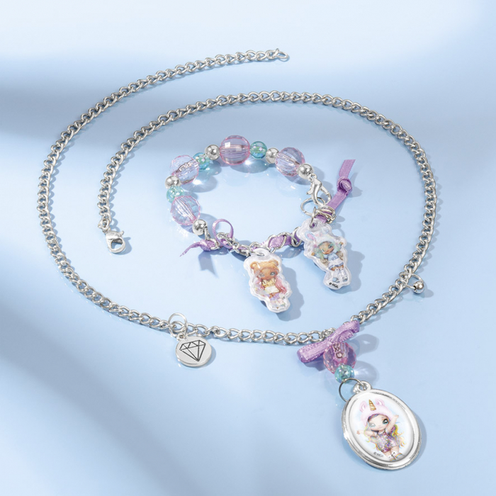Set creativ 3 in 1, Tablouri cu diamante, Cutie de bijuterii si set de bijuterii Na!Na!Na! Surprise [5]