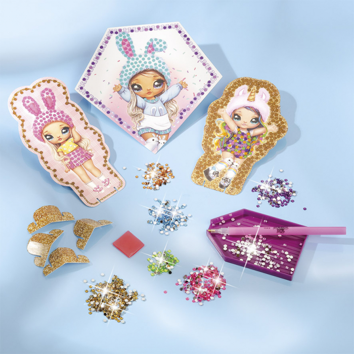 Set creativ 3 in 1, Tablouri cu diamante, Cutie de bijuterii si set de bijuterii Na!Na!Na! Surprise [2]